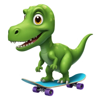 Dinosaur riding a skateboard sticker