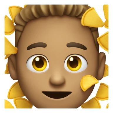 Smiley face with nacho ears sticker