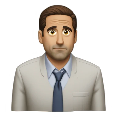 Michael scott season 6 famous face impression sticker