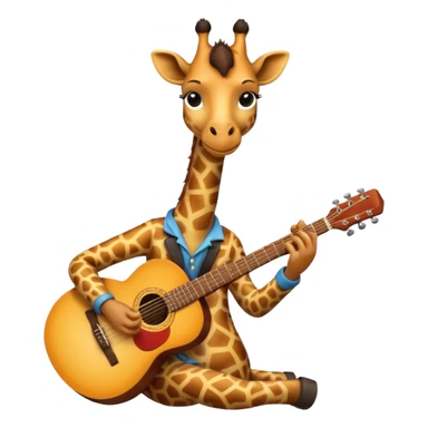 une giraffe musicienne sticker