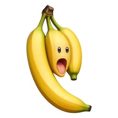 Une bananes dans une bouche sticker
