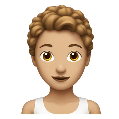 white dancer with brown hair sticker