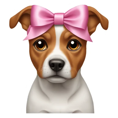 Coquette bow on a dog  sticker