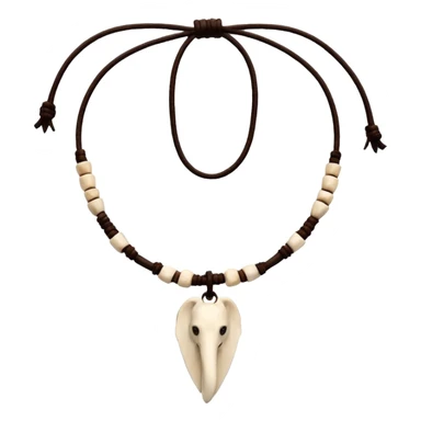 stone age necklace without human skeleton with 1 elephant teeth and different animal bones sticker