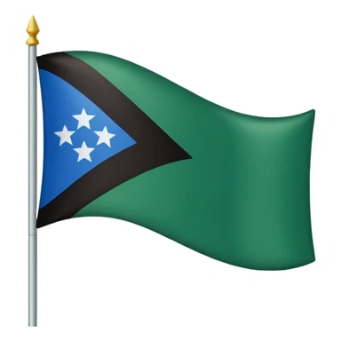 I want a flag that •	Top stripe – Green: Fertile land, growth, and nature. 	•	Middle stripe – Blue: Peace and the rivers (Juba & Shabelle). 	•	Bottom stripe – Brown/Black: Strength, resilience, and earth. With 5 white stars around it sticker