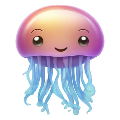 Jellyfish with a cute smile  sticker