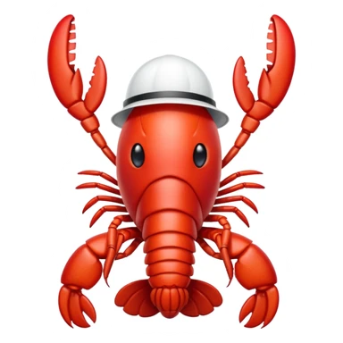 Lobster with propeller hat sticker