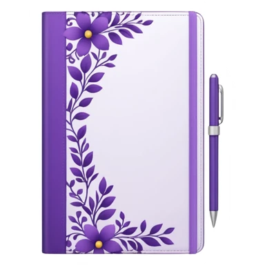 journal white and purple sticker