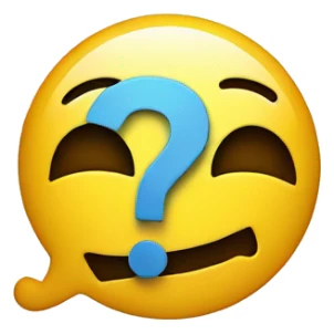 smiley face with question mark sticker