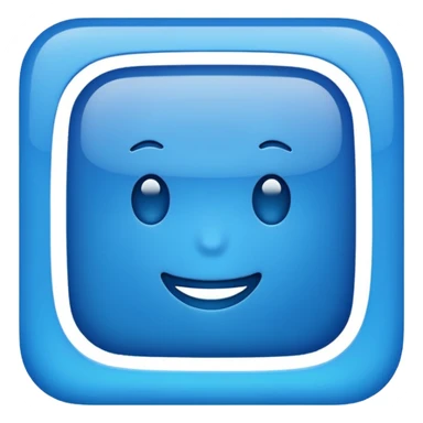 “Please create a square blue emoji and keep the ‘KR’ text unchanged.” sticker