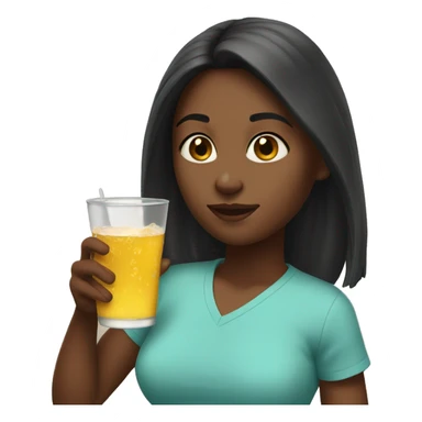 Girl drinking alani sticker
