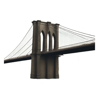 Brooklyn bridge seen from the coast sticker