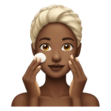 Girl doing skincare sticker