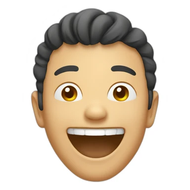 Laughing Asian sticker