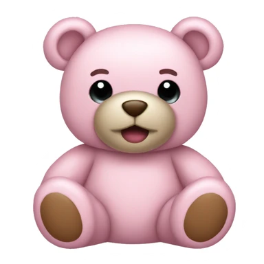 Light pink teddy beat sticker