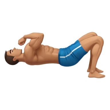 side-view of guy doing decline abdominal Crunches with sixpack sticker