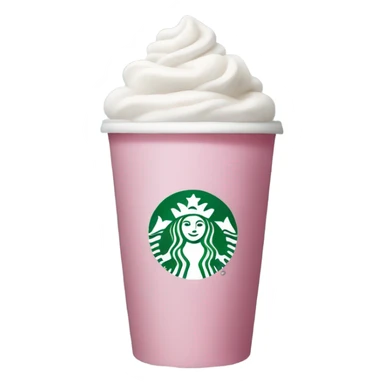 starbucks cup pink drink with cold foam sticker