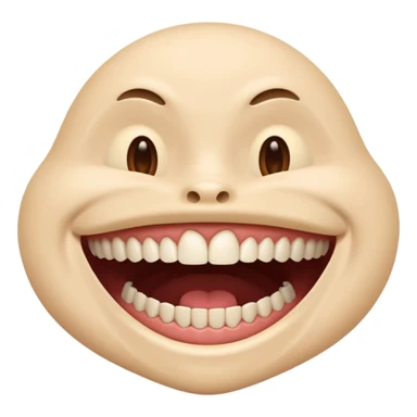 a face with a large opened mouth sticker