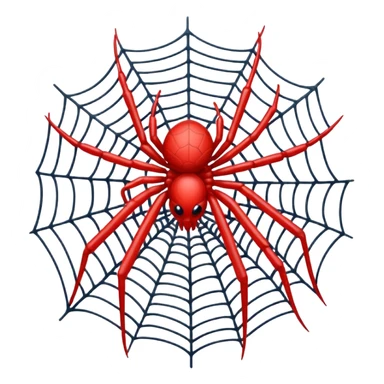 simple Red spider web, no spider just the web sticker