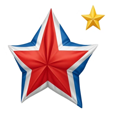 Bandera gallega con una estrella roja en el medio sticker