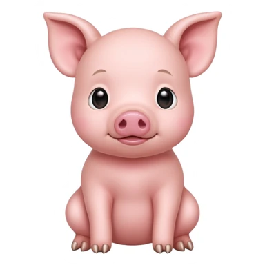 full body of baby pig sticker