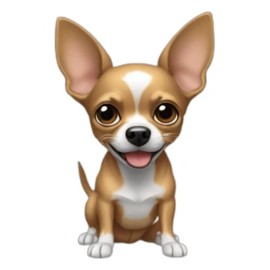 chihuahua NEGRO gritando sticker