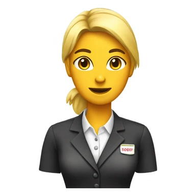 Chicken restaurant supervisor female sticker