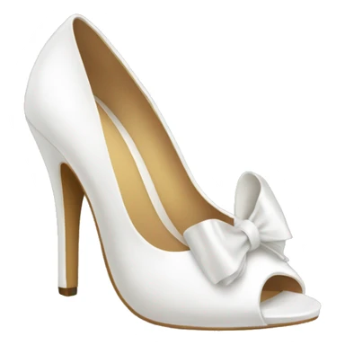 white heels with bow sticker