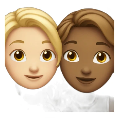 Two white girlfriends hugging sticker