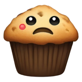 Muffin next to a building  sticker