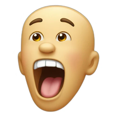 Yawning and stretching  sticker