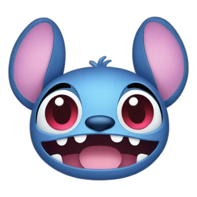 Stitch with heart eyes  sticker