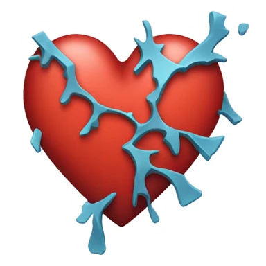 broken heart on iphone sticker