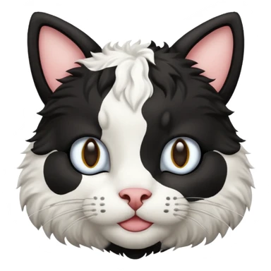 Cat black and white like a cow sticker