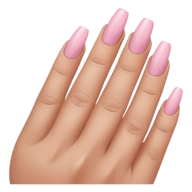 light pink duck shaped nails on tan skin sticker
