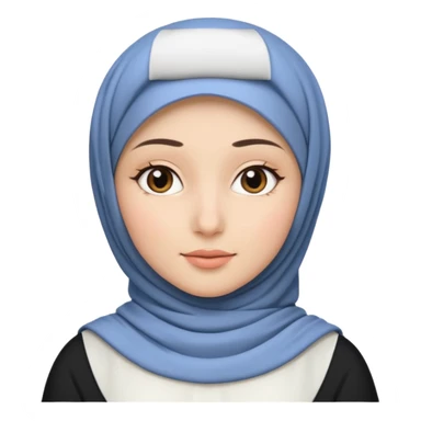 Hijab white dres sticker