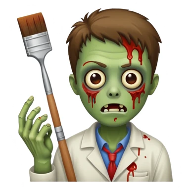 painter zombie and art item sticker