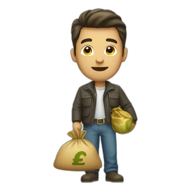 Man with Money Bag sticker