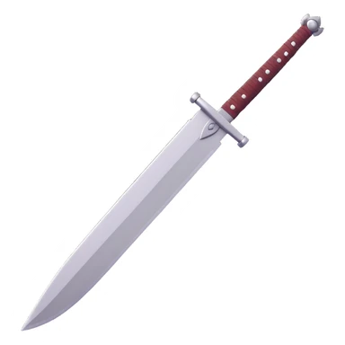 a fantasy sword with a double-pointed blade, sharp edge sticker