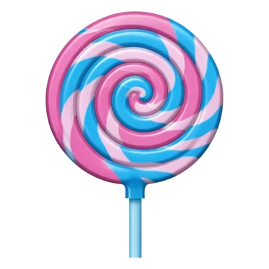 pink and blue swirl lollipop sticker