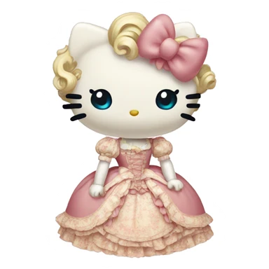 vintage rococo hello kitty sticker