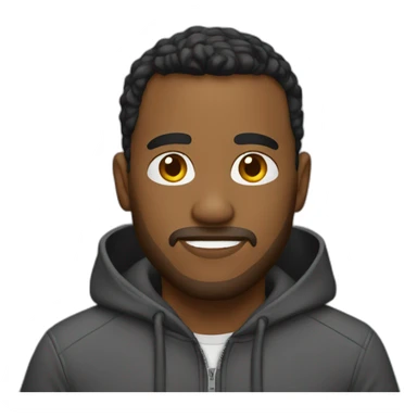 Man with full zip hoodie sticker