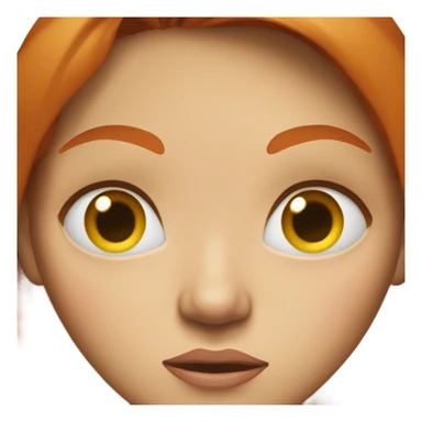 Red headed woman confused  sticker