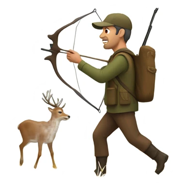 man hunting deer sticker