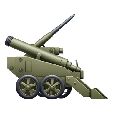 modern military artillery on wheels sticker