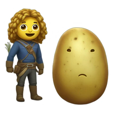 Lukasenki and potato sticker