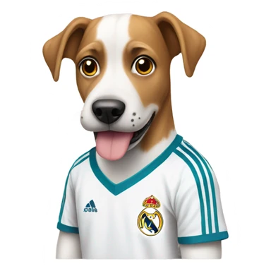 Dog in Real Madrid jersey  sticker