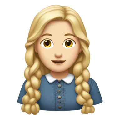 Mary Ingalls pretty with long blonde hair  sticker