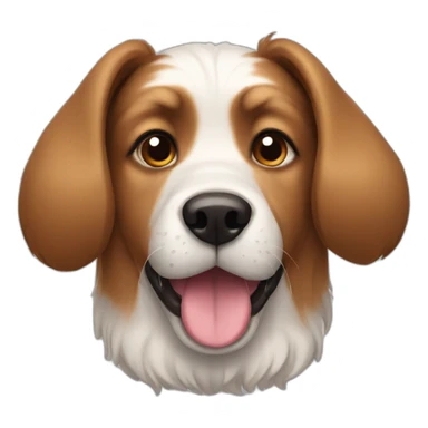 Dog with raised hairy and big ears sticker