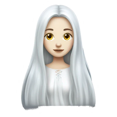 ghost pretty russian girl long hair sticker